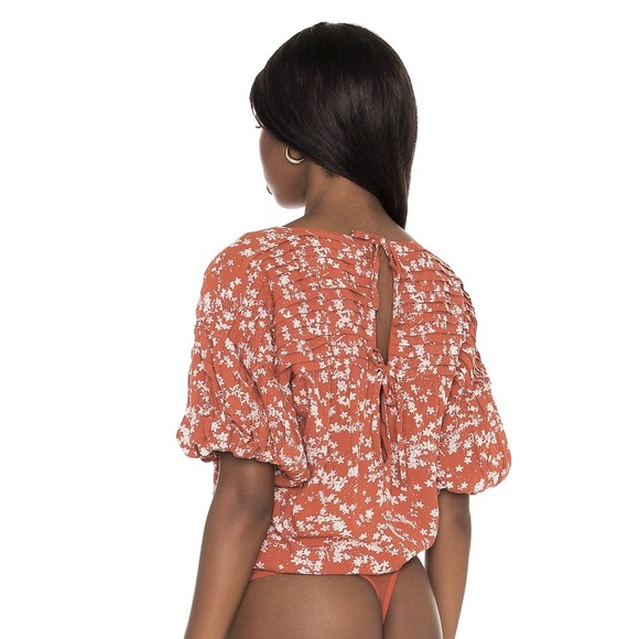 NEW FREE PEOPLE REVOLVE FLORAL PRINT BODYSUIT - Picture 7 of 9